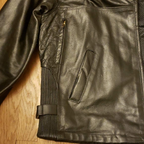 Leather Motorcycle Riding Jacket - Picture 4 of 7